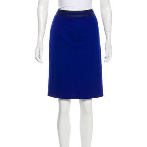 MaxMara Cobalt and Black Pencil Skirt